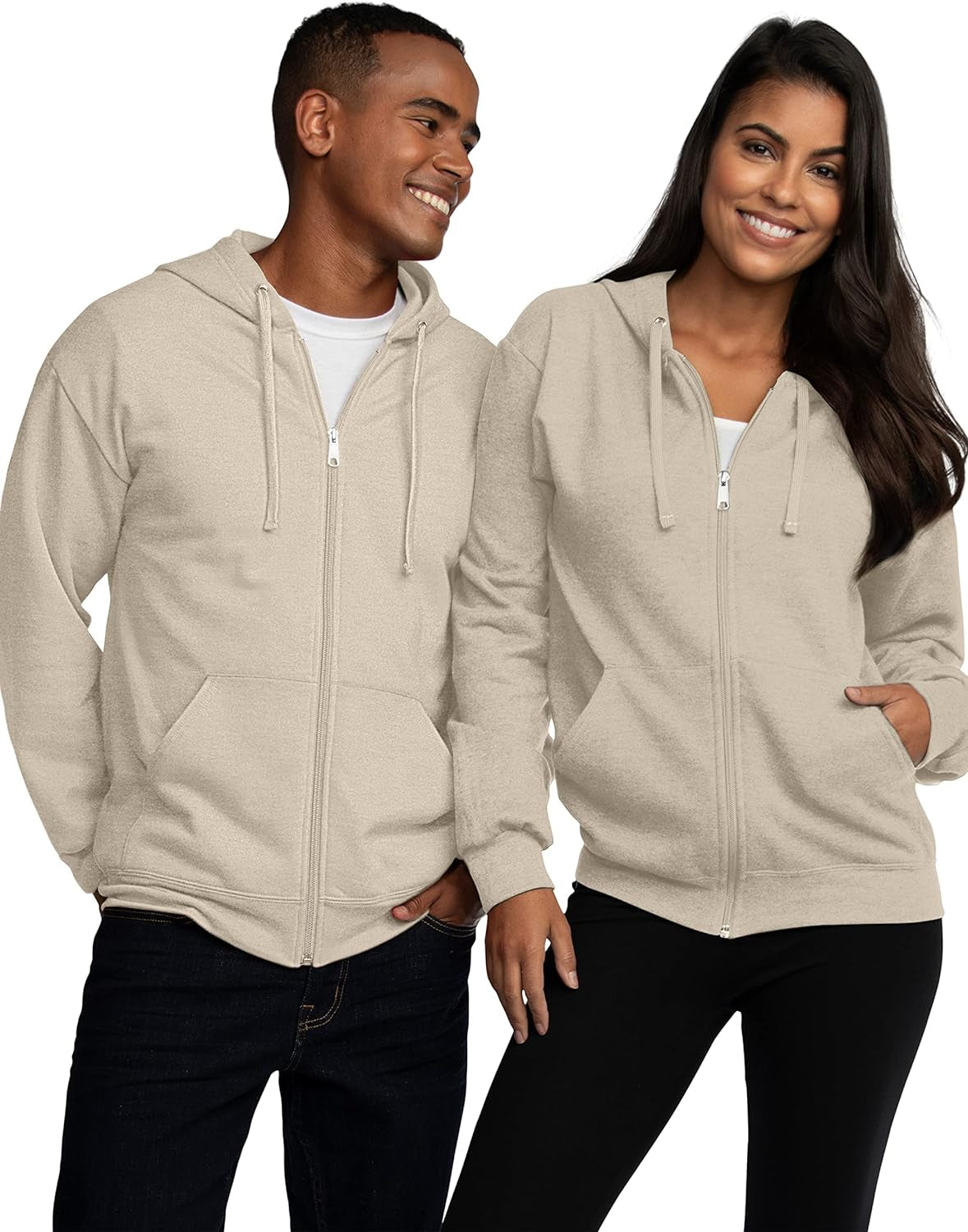 Unisex Adult Eversoft Fleece Full Zip Hoodie Sweatshirt